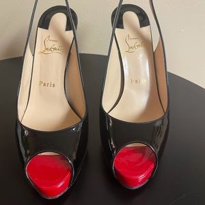 Christian Louboutin Very Prive Patent Red Pump